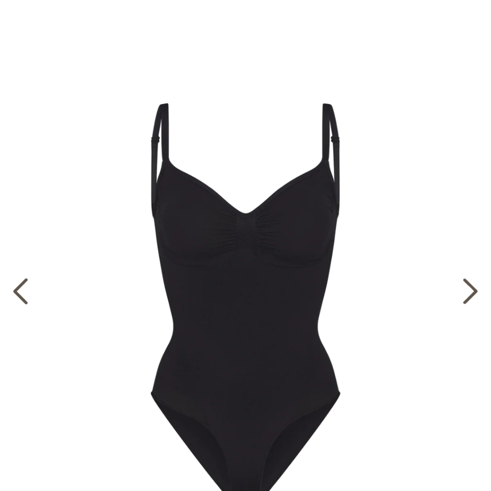 NWOT SKIMS SEAMLESS SCULPT Thong BODYSUIT in Onyx size L/XL #2 - Picture 2 of 3